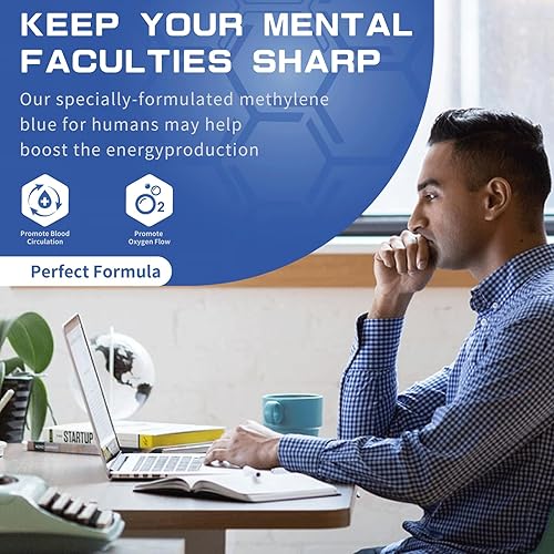 Miniatura 3 de Azul de metileno grado farmacéutico 1%, grado USP, suplemento dietético probado por terceros para la salud cerebral para humanos, sin formaldehído,