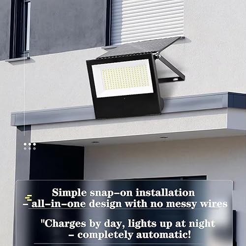 Miniatura 4 de 110 bombillas LED, luz solar de pared con sensor de movimiento y del atardecer al amanecer, luces solares plegables para exteriores, lámpara de