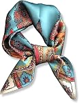 PoeticEHome 100% Pure Mulberry Silk Neck Scarf 26"x26" Women Neckerchief with Gift Packed