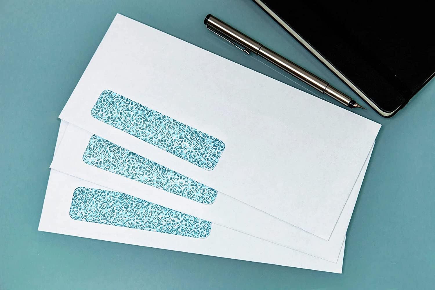 1000 Custom Printed #9 Single Left Window Envelopes, Gummed Seal, for Quickbooks Invoices, Checks and Return Mail, Text and Logo Customization, 24lb, 3 7/8 x 8 7/8 Inches - White Envelopes