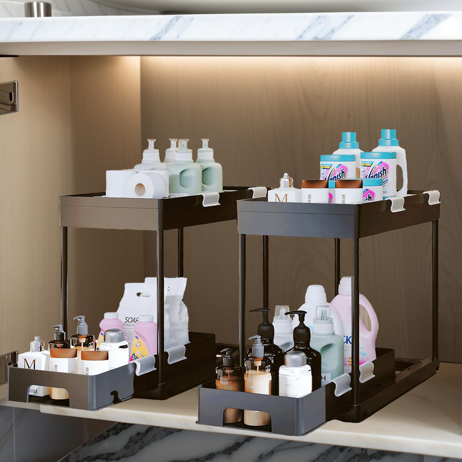 MZHSMZHR Bathroom Under Sink Organizers and Storage,Under Cabinet ...