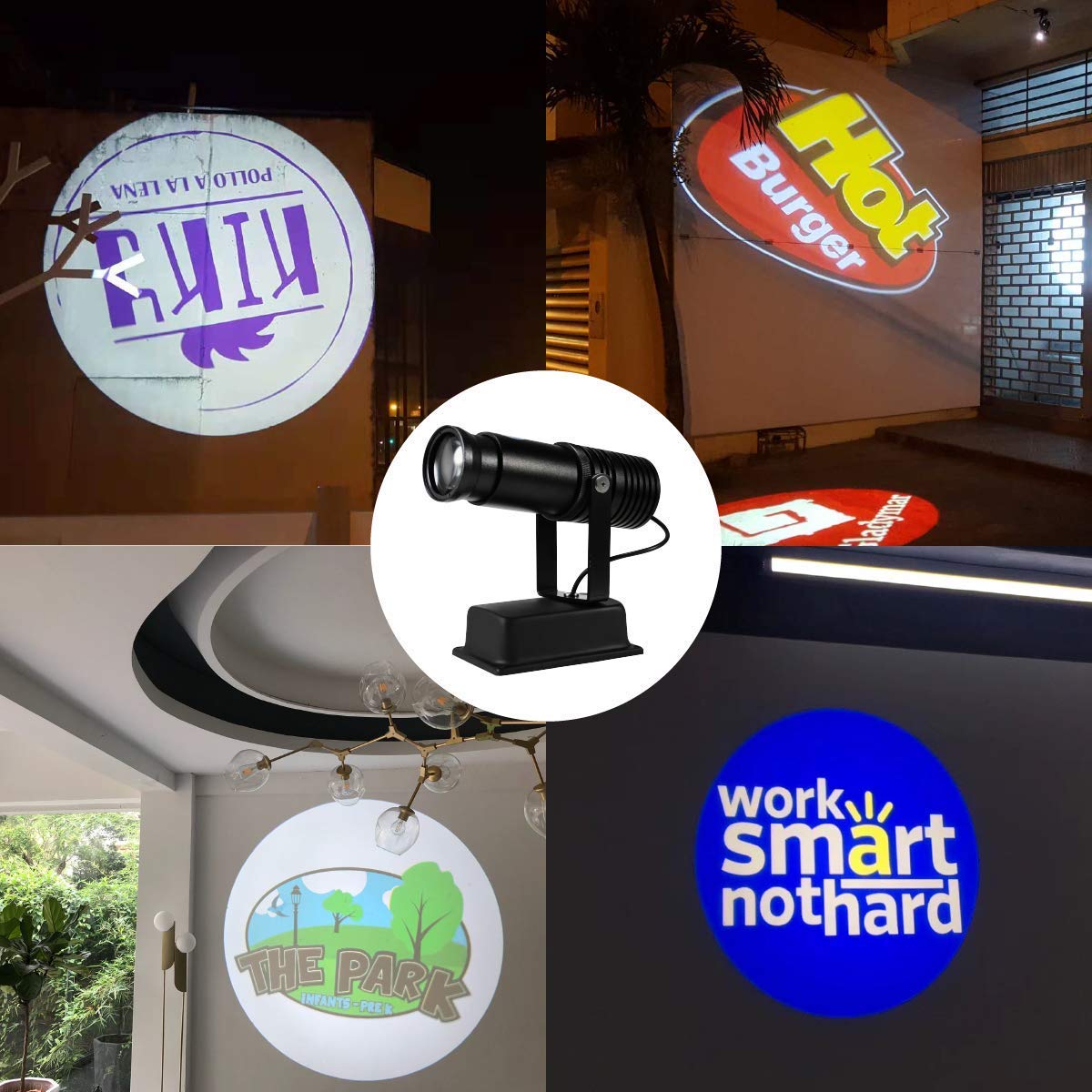 Buy Logobos 20W LED GOBO Logo Projector Stage Effect Light Static