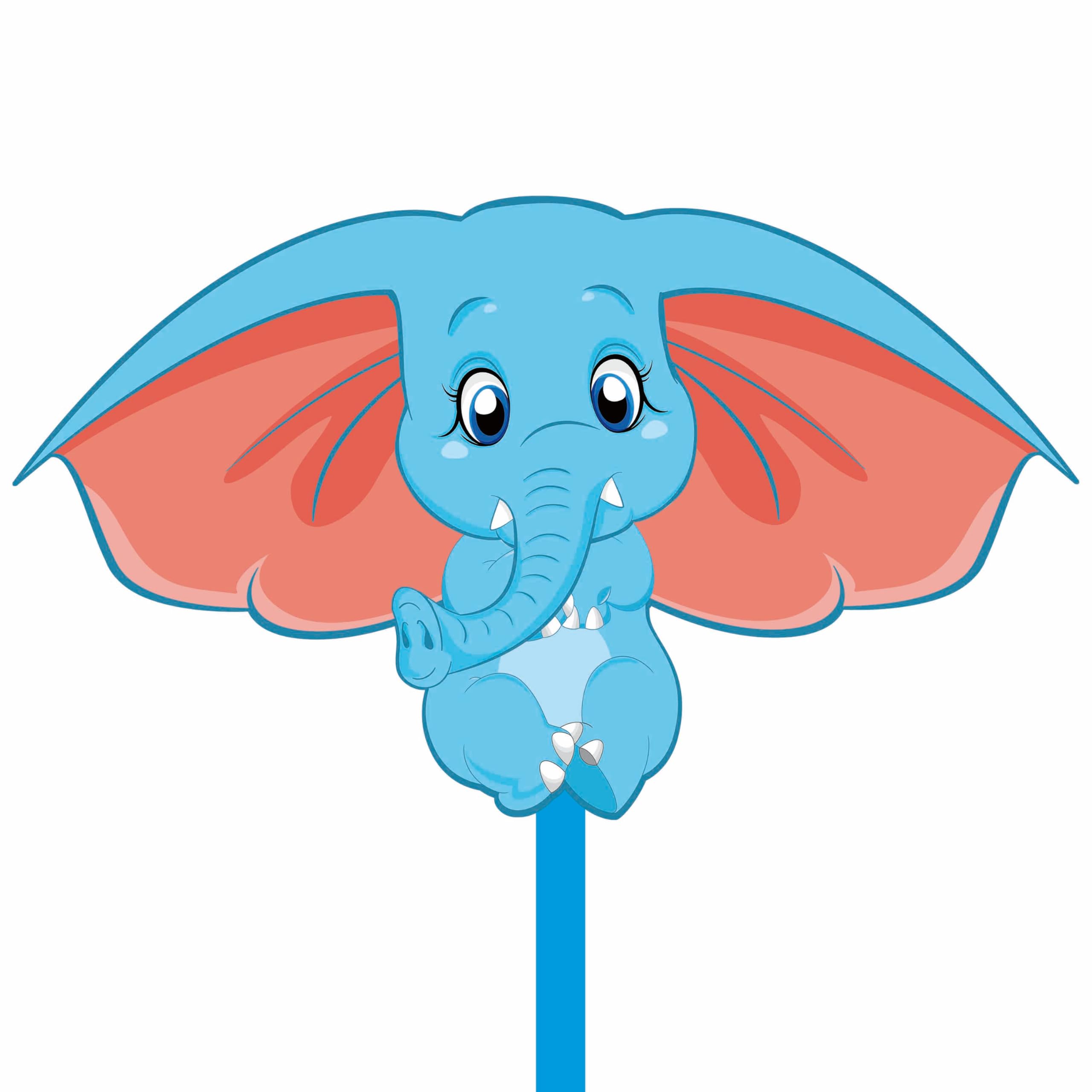 Elephant Kite for Kids & Adults,Ages 4-8 8-12 Easy to Fly Boys Bulk,String Line Included,with Tail,Perfect for Beginners.