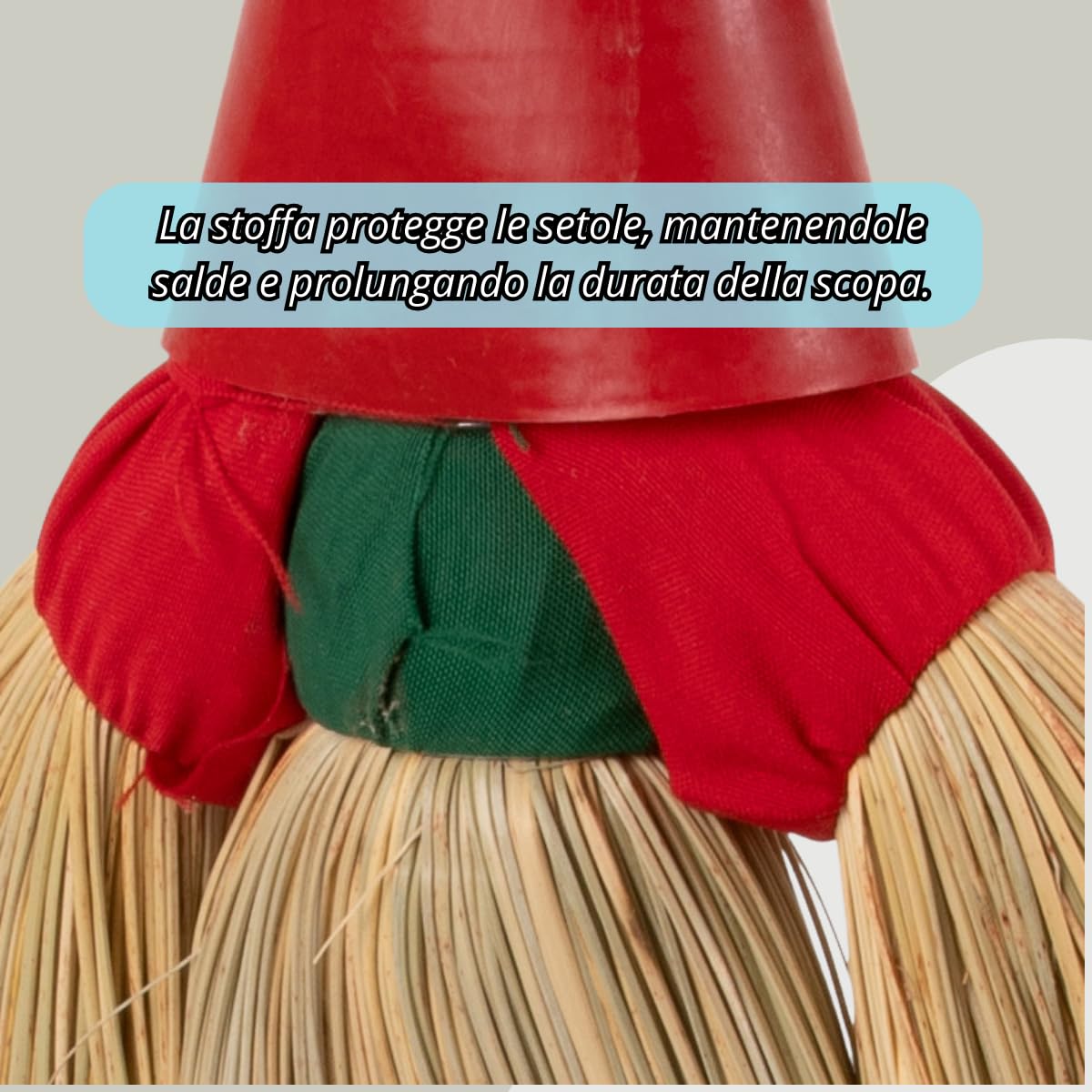 Tomaino - Set Pulizia Scopa Saggina con Paletta in Ferro zincato, Pulizia per Cortile Esterno, Giardino, Garage, Portico (Scopa con paletta)