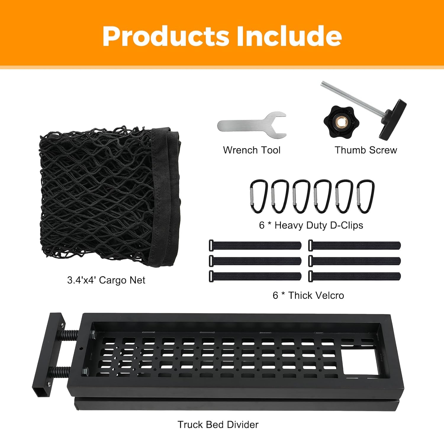 Truck Bed Divider with Cargo Net Compatible with 2020-2026 Jeep Gladiator Bed Rack Molle Panel Truck Bed Organizer Replacement for 2020-2026 Jeep Gladiator Bed Accessories