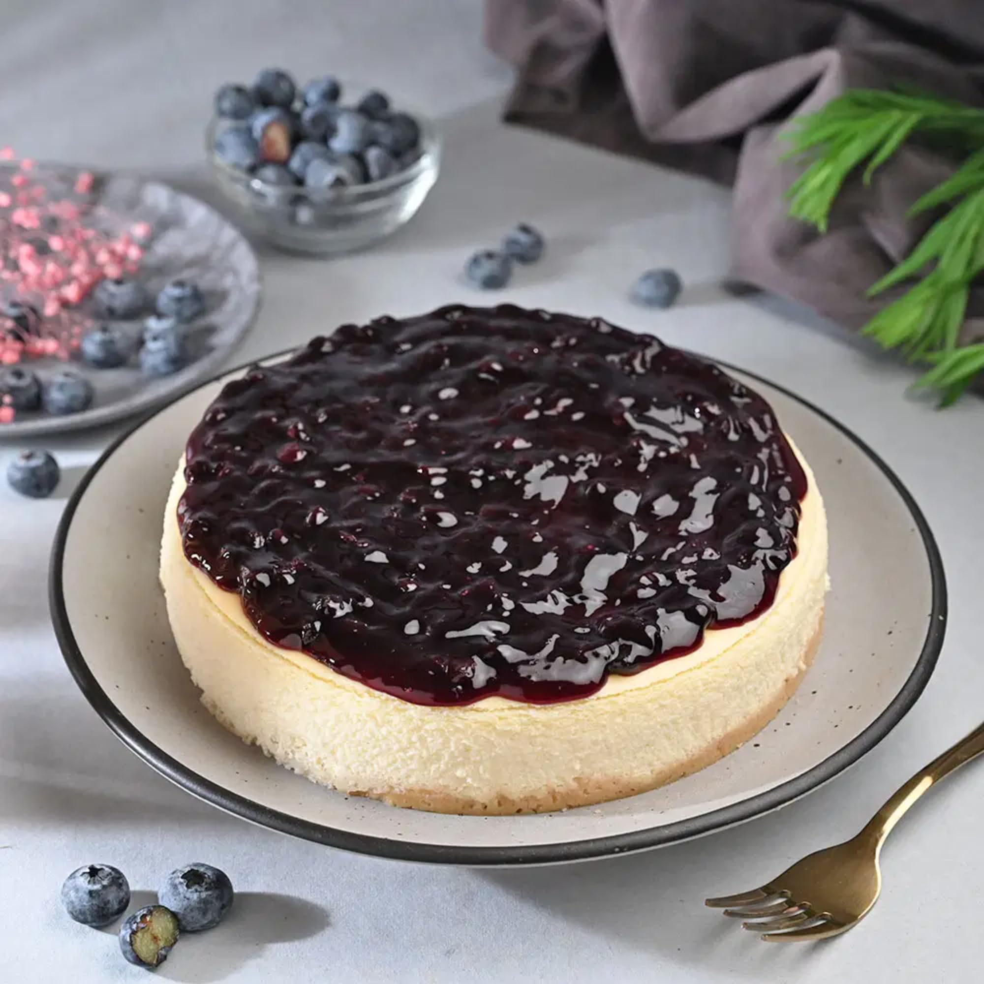 Bakingo 500g Delicious Silky Smooth Fresh Classic Blueberry Cheesecake For Birthday & Anniversary Cake, Valentine Day Cake, Mother's Day Cake, Father's Day Cake (Same Day Delivery)-image-21