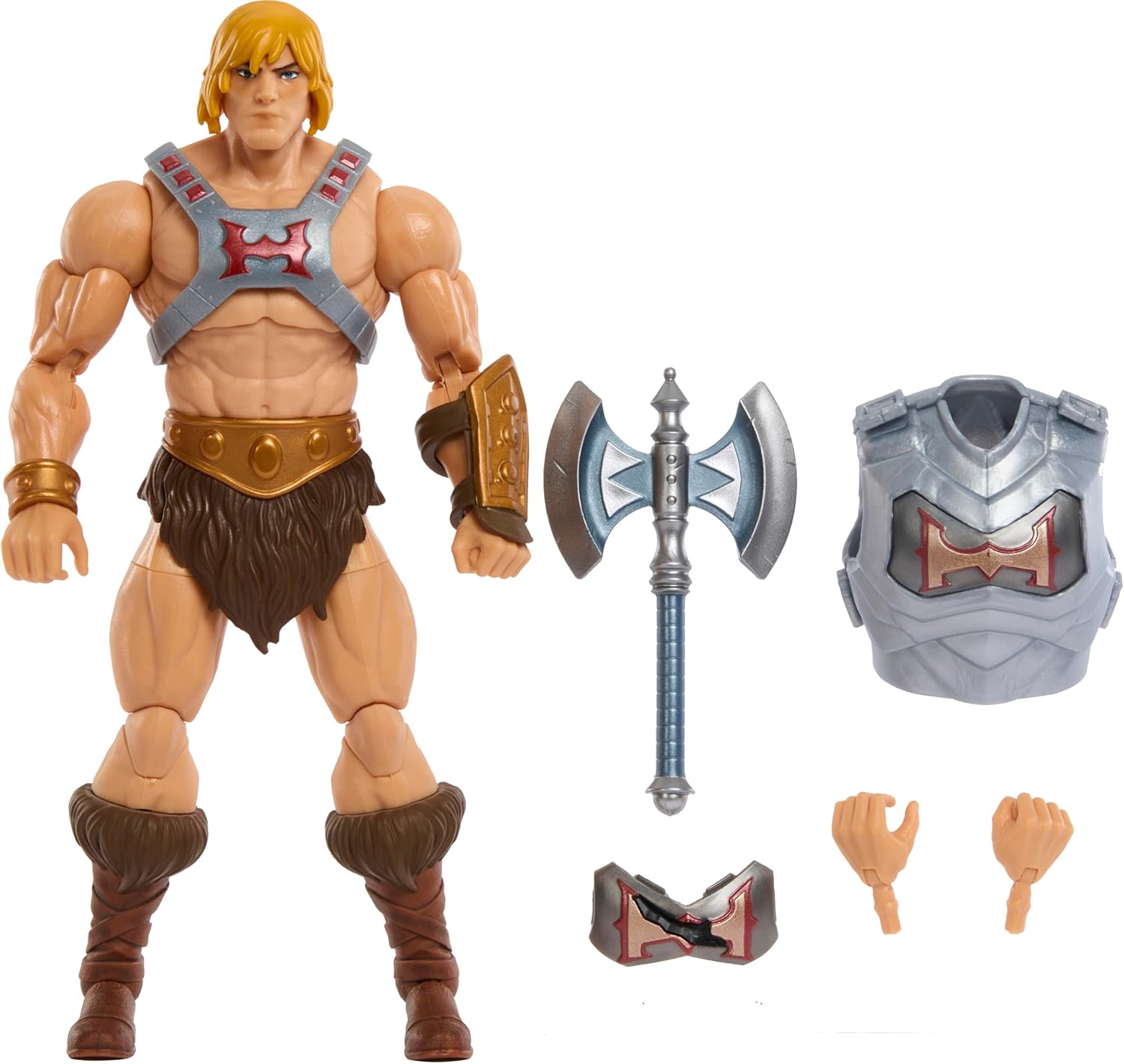 Masters of The Universe: Revolution Masterverse He-Man Action Figure with Removable Battle Armor, Deluxe Collectible with 30 Articulations, Motu Toy Masters of The Universe: Revolution Masterverse He-Man Action Figure with Removable Battle Armor, Deluxe Collectible with 30 Articulations, Motu Toy