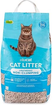 Vitacat Lightweight Non-Clumping Cat Litter 10L   Fast Absorbing, Natural Deodoriser - Low Maintenance, FSC Certified