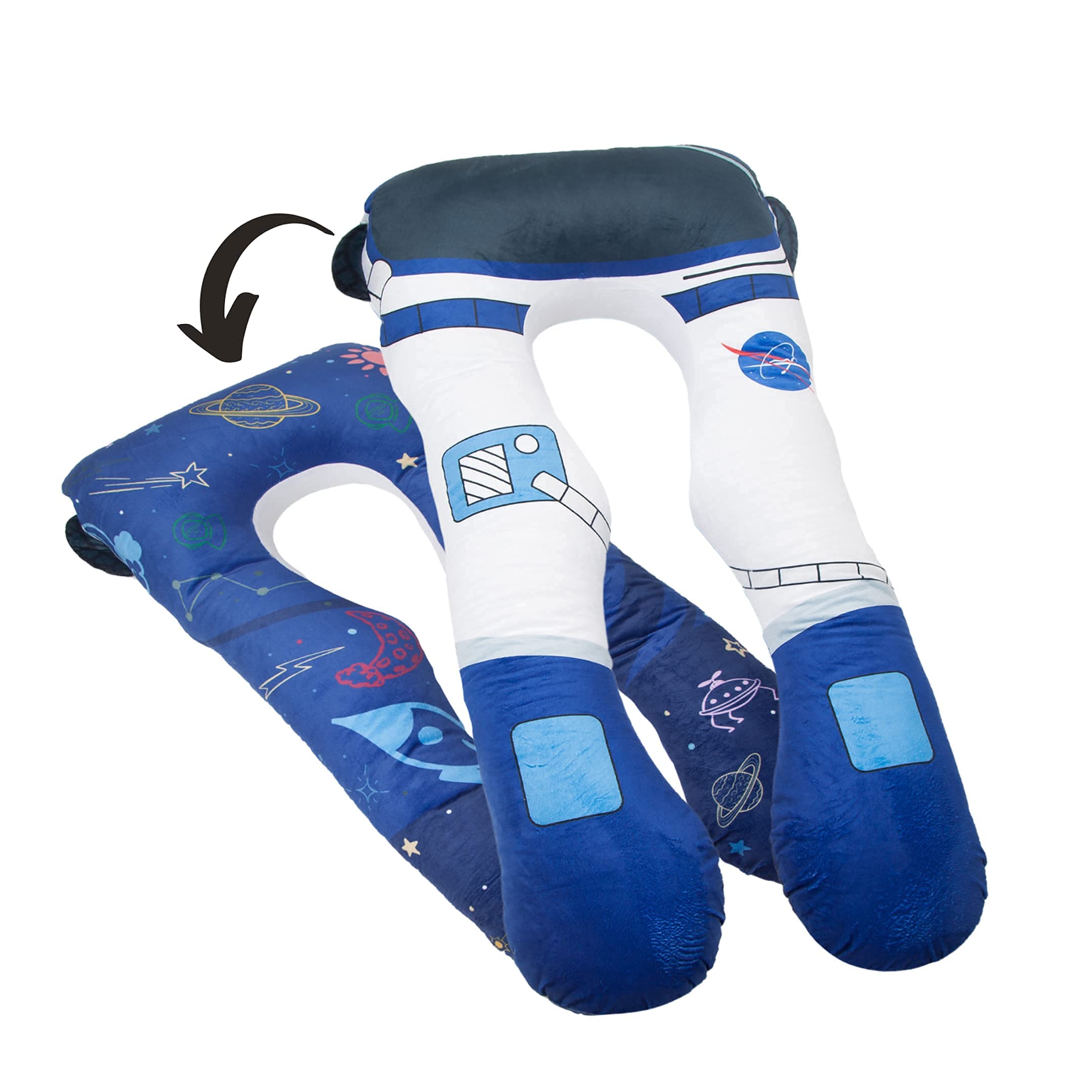 KomfortKissen Salud Niños Almohada para Dormir | Antiestrés | Almohada Infantil para TDAH (Astronauta)