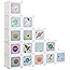 Armadio Cameretta Bambini SONGMICS - 16 Cubi 123x123 Cm, Con Ante, Bianco | Libreria Portagiochi