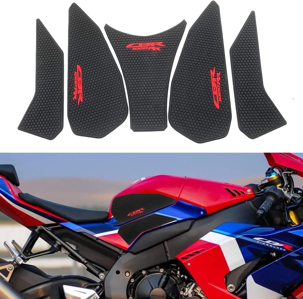 Tank Pad CBR1000RRR SP CBR1000RR-R 2020 ~/CBR1000RR-R FIREBLADE/SP 2022 ~ 2025 Motorcycle Tank Pad Anti-Slip Tank Pad Protective Sticker Side Tank Pad Traction Pad Black CBR1000RRR Fireblade SP