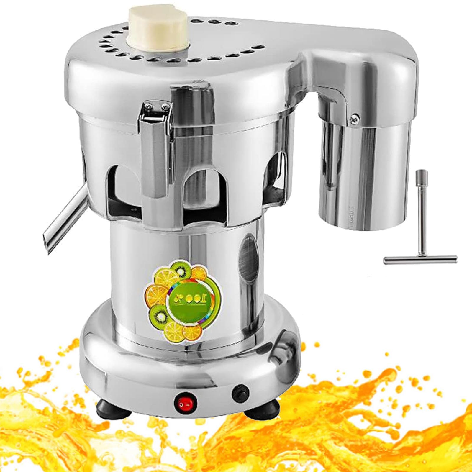 MYUYEE Heavy Duty Cold Press Electric Juicer Machines,Commercial Juice Extractor, 370W Stainless Steel Centrifugal Juice Extractor Juicing for Nutrient