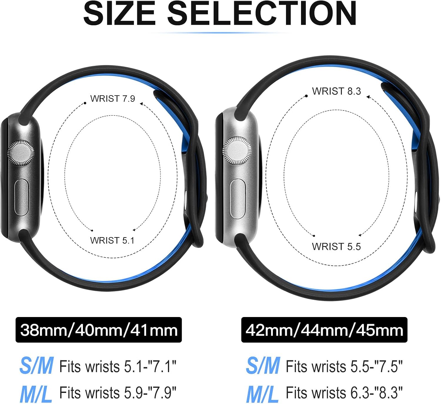 Upeak Sport Strap Compatible with Apple Watch Strap 40mm 38mm 41mm 42mm 44mm 45mm 46mm 49mm - Image 5