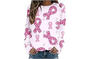 Delicate Blossoms: Grātlin Women's Plus Size Printed Breast Cancer Awareness Tee