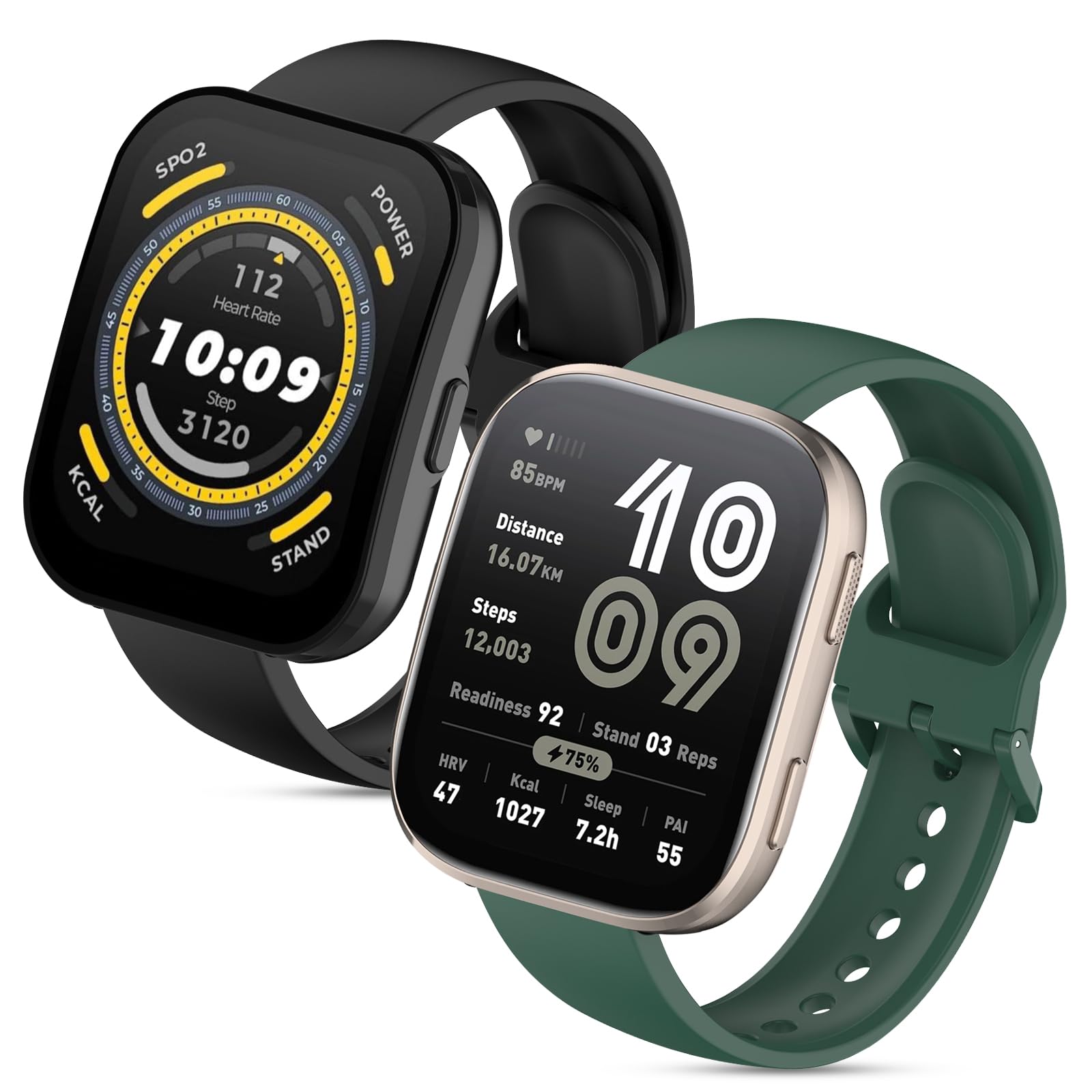 2 Piezas Correas Deportiva Compatibles con Amazfit Bip 6/Bip 5 Pulsera, Correas de Silicona Suave Coloridas Adecuadas para Amazfit Bip 5 / Bip 6 Correa