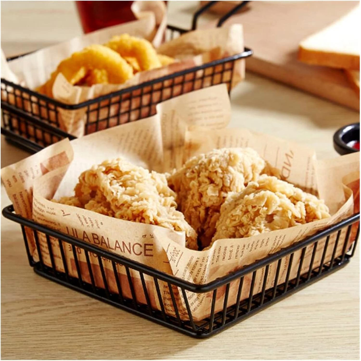 TOMYEUS French Fry Chips Baskets Stainless Steel Snack Fry Basket Potato Mesh Strainer Basket French Fries Basket Food Strainer Cooking Tools Kitchen Cooking Tools (Color : C)