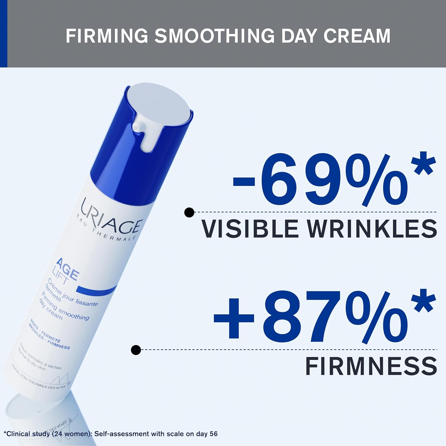 Uriage Age Lift Anti-Aging Cream With Retinol, Hyaluronic Acid & Shea Butter, 3X Less Visible Wrinkles, 3X Increased Firmness, Firming Velvet Cream, Normal To Dry Skin, Even Sensitive - Image 3