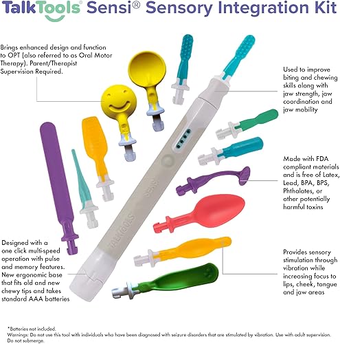 Miniatura 2 de TalkTools Sensi Kit y 12 consejos – Herramienta de terapia sensorial para el habla y la alimentación, productos sensoriales para autismo,