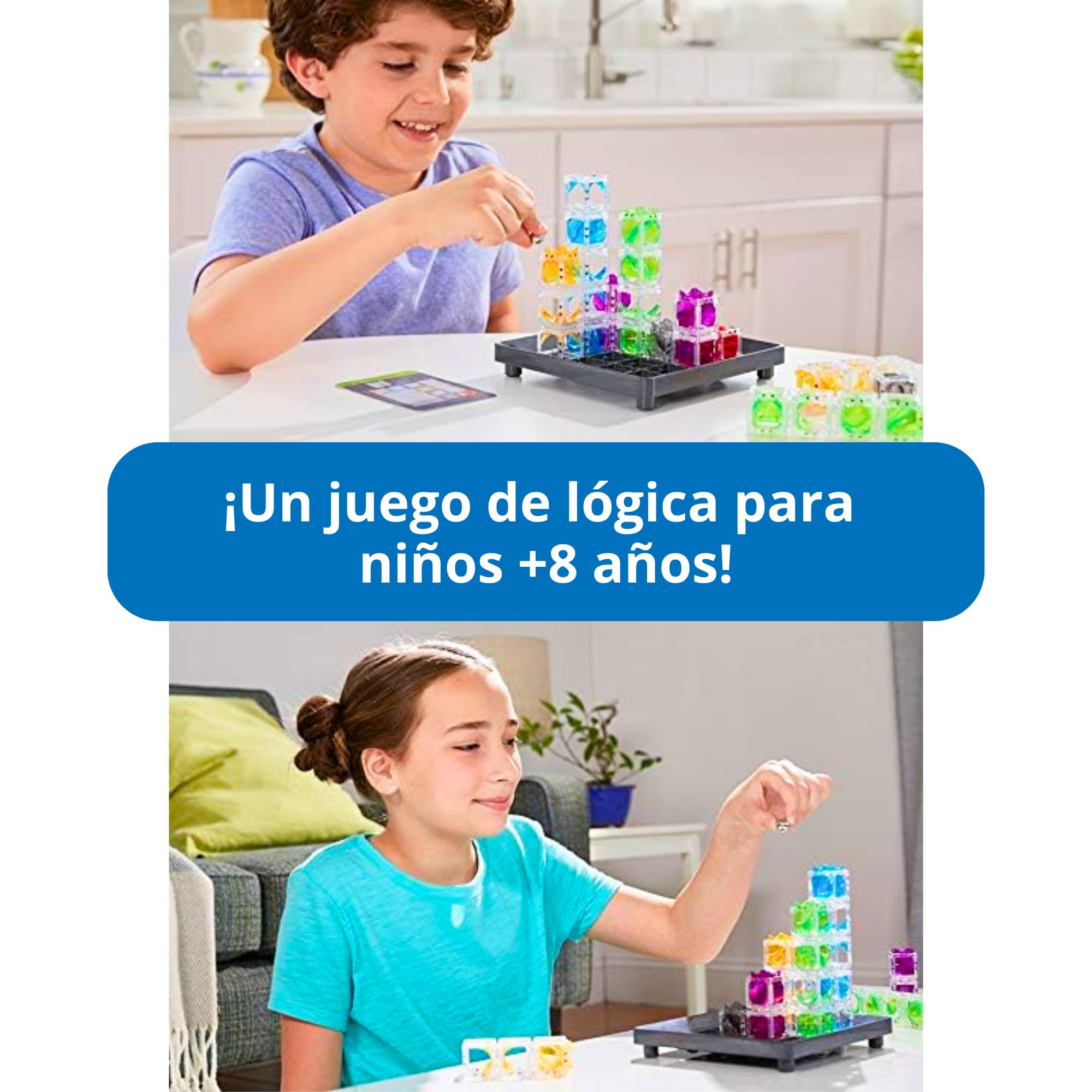 ThinkFun - Gravity Maze | Regalo Niño 8 Años | Juegos de Mesa Niños 8 Años o Más | Circuito Canicas | Marble Run Logica con 60 Desafios | Juegos Niños