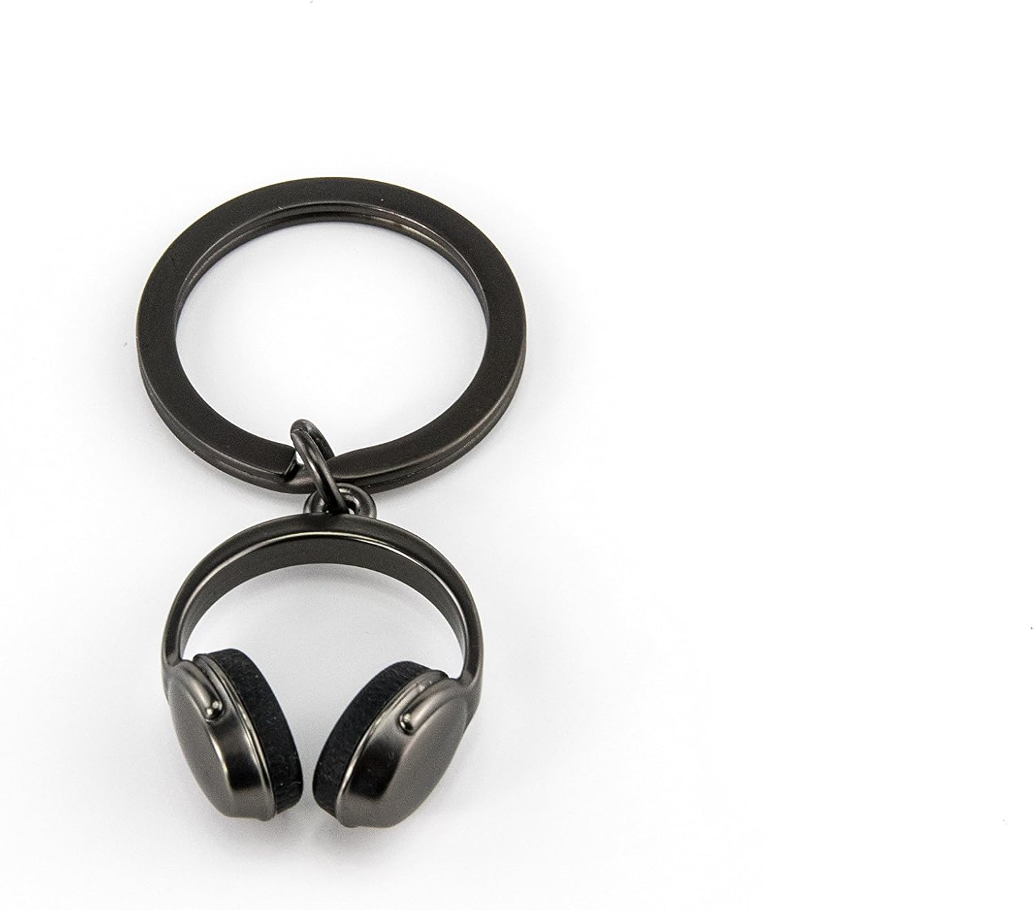 Troika Headphone KR17-07/GM Key Fob - Headphones - Cast Metal/Silicone - Trend: Music - Listen to Music - Gunmetal Grey - The Original