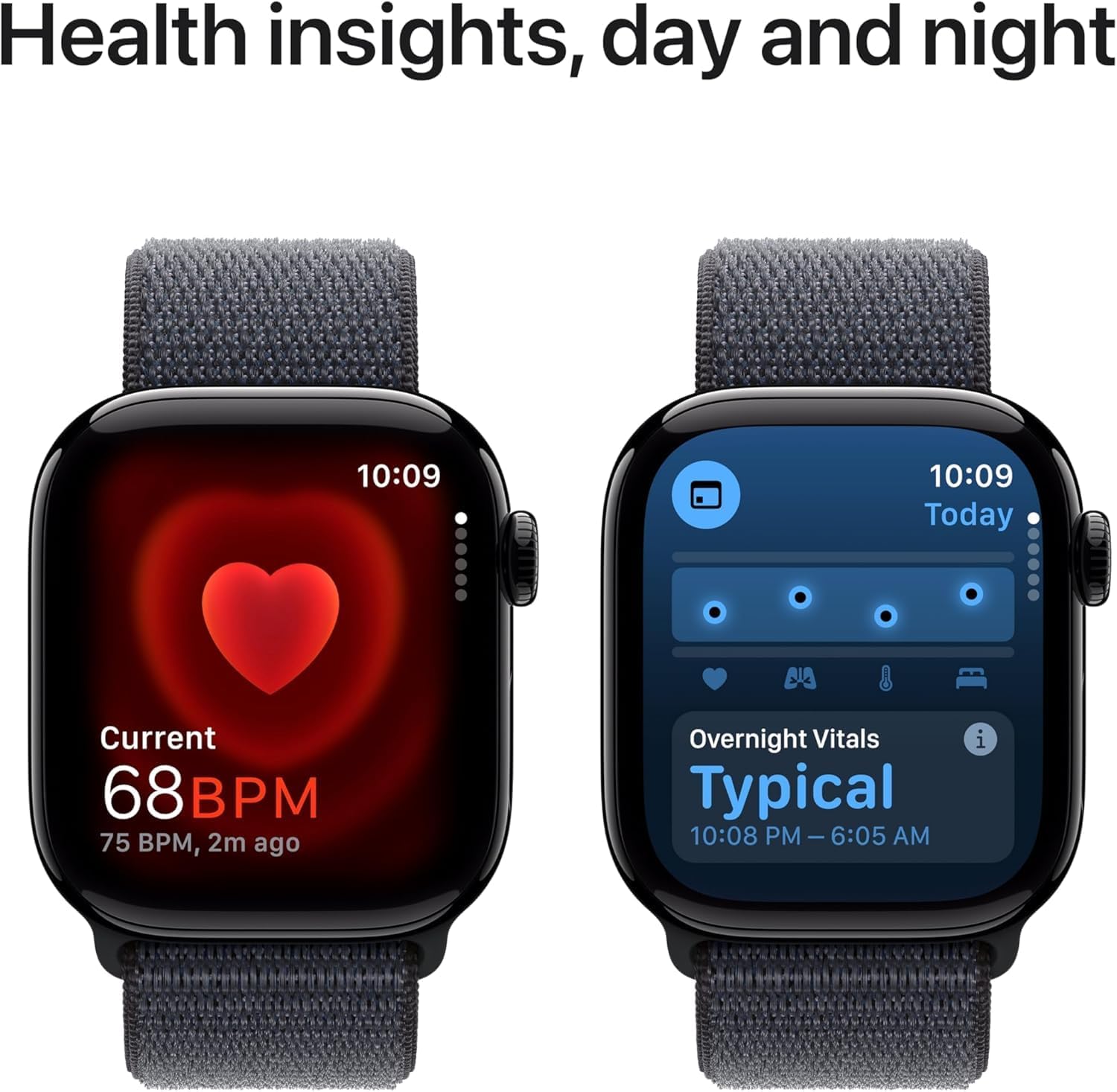 Apple Watch Series 10 [GPS + Cellular, 46mm] - Jet Black Aluminum Case with Ink Sport Loop, One Size (Renewed)