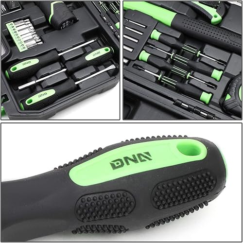 Miniatura 9 de DNA MOTORING TOOLS-00019 - Juego de 46 brocas inalámbricas de 18 V con cargador, destornilladores, alicates, kit de reparación para el hogar