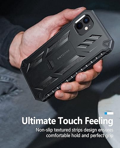 Miniatura 6 de FNTCASE Funda para iPhone 11 funda para iPhone XR con soporte a prueba de golpes de grado militar, doble capa de protección completa, duradera