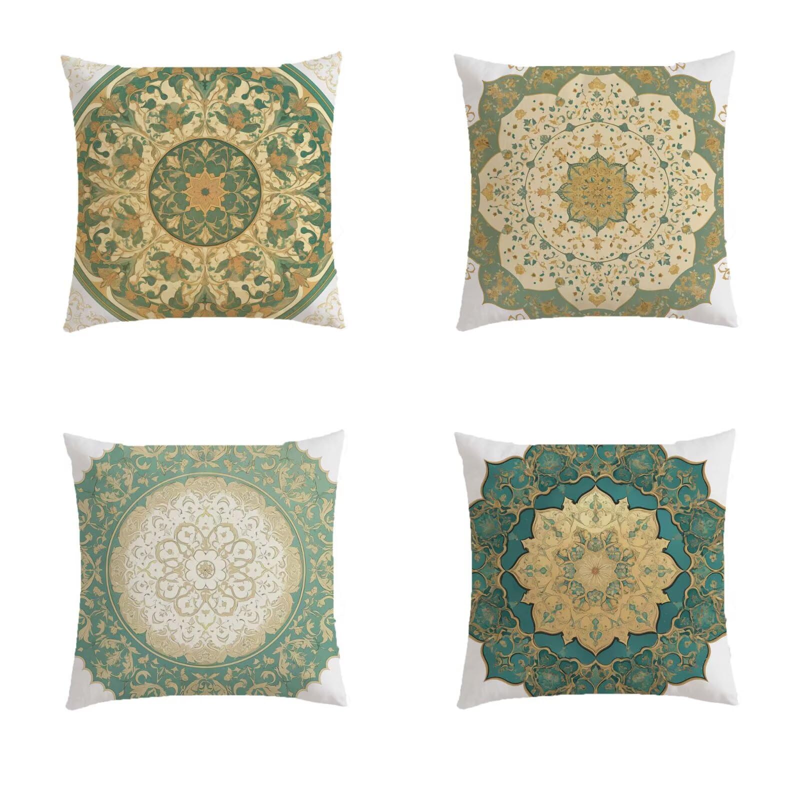 Housse de coussin lavable avec fermeture éclair invisible pour salon de jardin