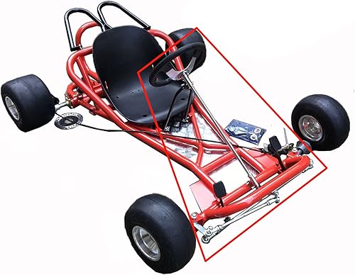 Miniatura 5 de Para 168CC ATV Go Kart Quad Carro Volante Asamblea de Volante, Rack de engranajes de volante delantero Eje Barra de acoplamiento Kit de rótula Kit