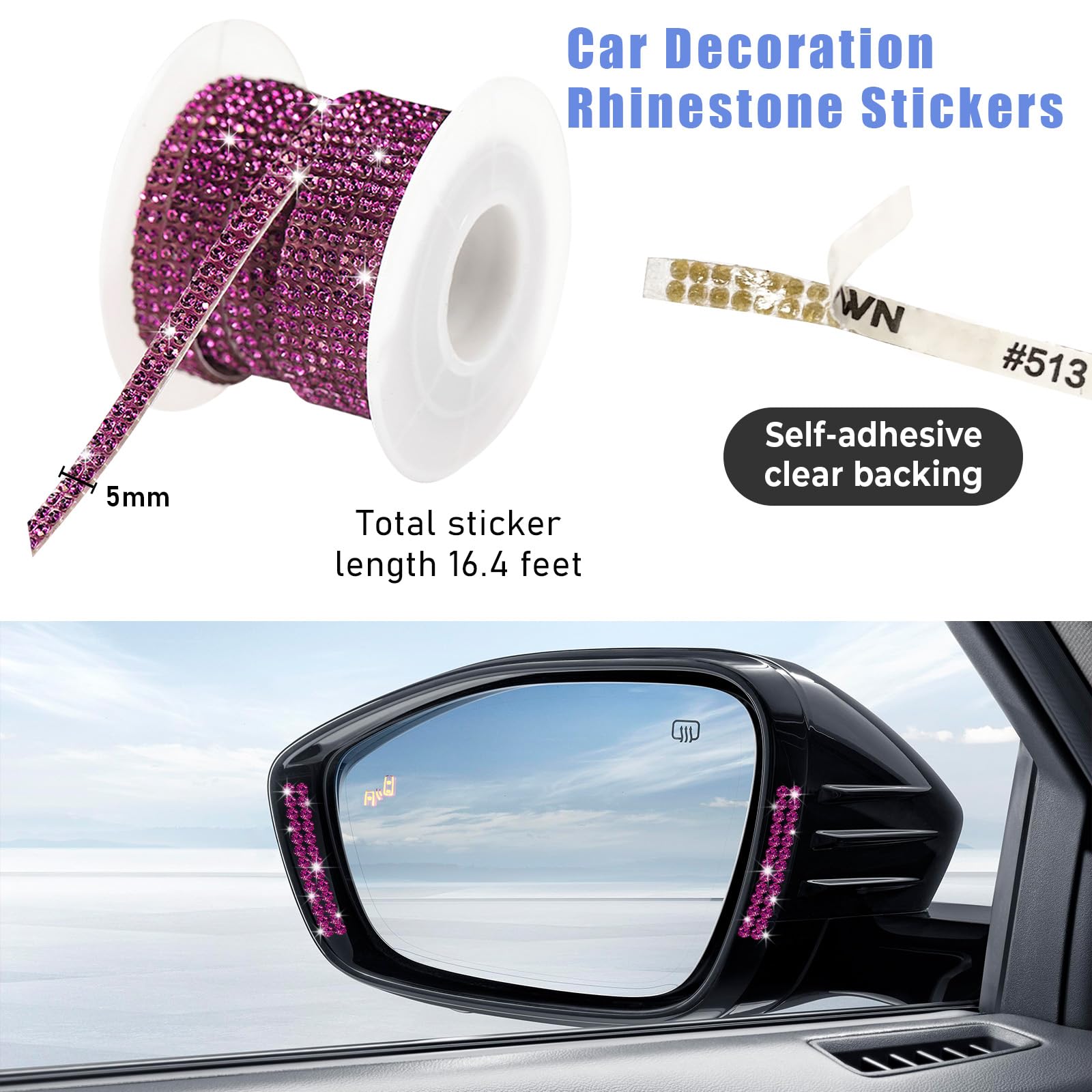 Car Customised String Snapklik.com : Suvnie Bling Car Trim Self Adhesive, 16.4 Ft Rhinestone ...