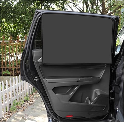 Kewucn Parasol para ventana de automóvil, 2 cortinas para parabrisas delantero y trasero con magnético, protección contra rayos UV y bloqueo de