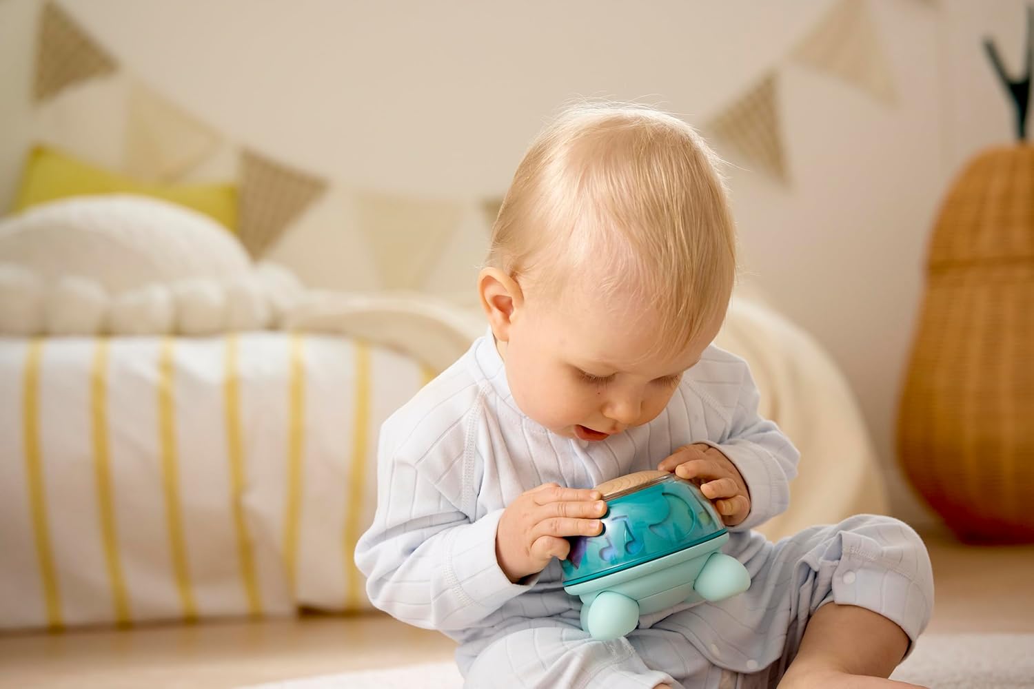 Hape Music Turtle, Musical Toy from Birth, Educational Toy with Sound and Rotation Function, Sensory Toy to Support Concentration & Motor, Turtle & Tune