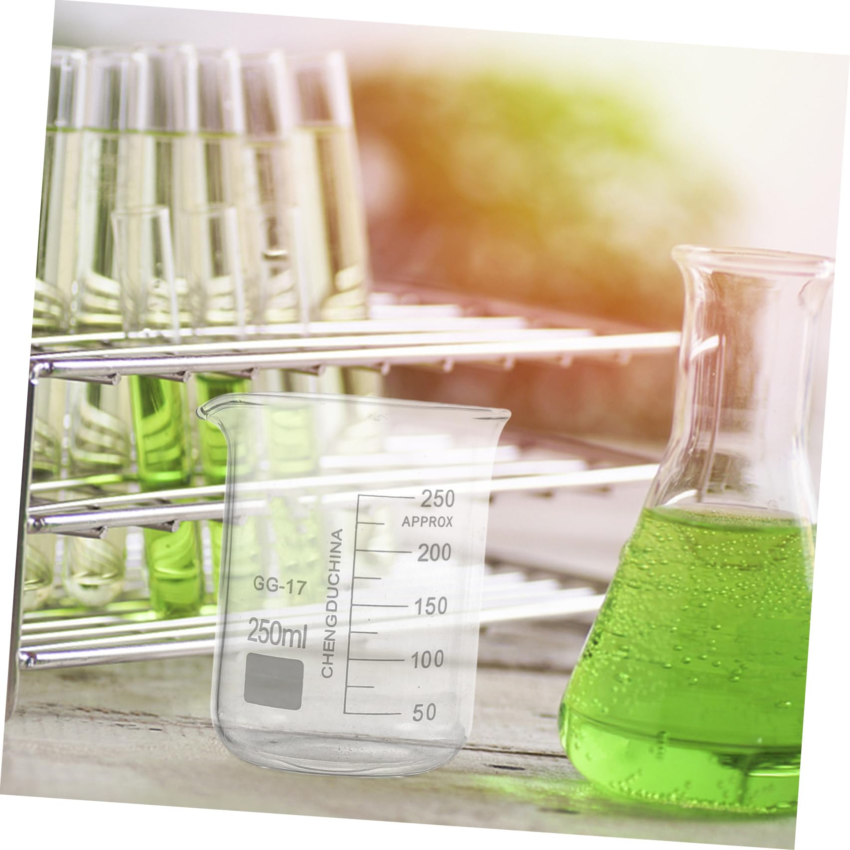 POPETPOP 9szt Zestaw Naczyń Kolba Laboratoryjna Szklana Kolba Zlewkowa Szklana Zlewka Laboratoryjna Sprzęt Laboratoryjny Szklana Miarka Szklane Naczynia Ciekły Grupa Cylindrów Szkło
