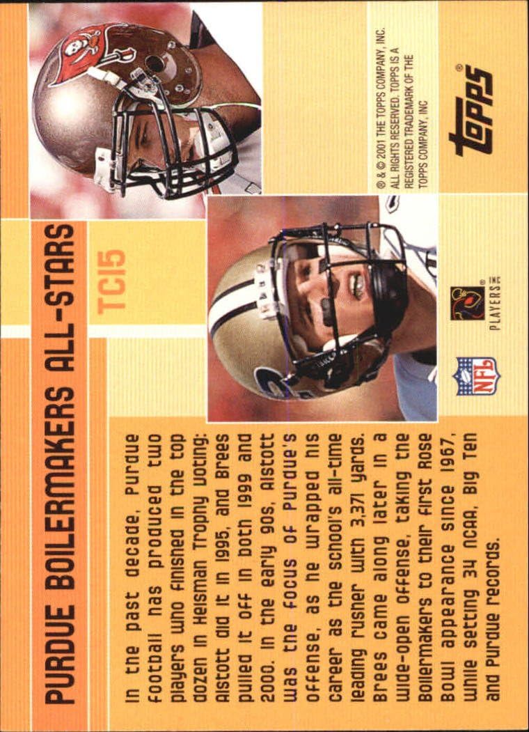 2001 Topps Combos Football Card #TC15 Drew Brees
