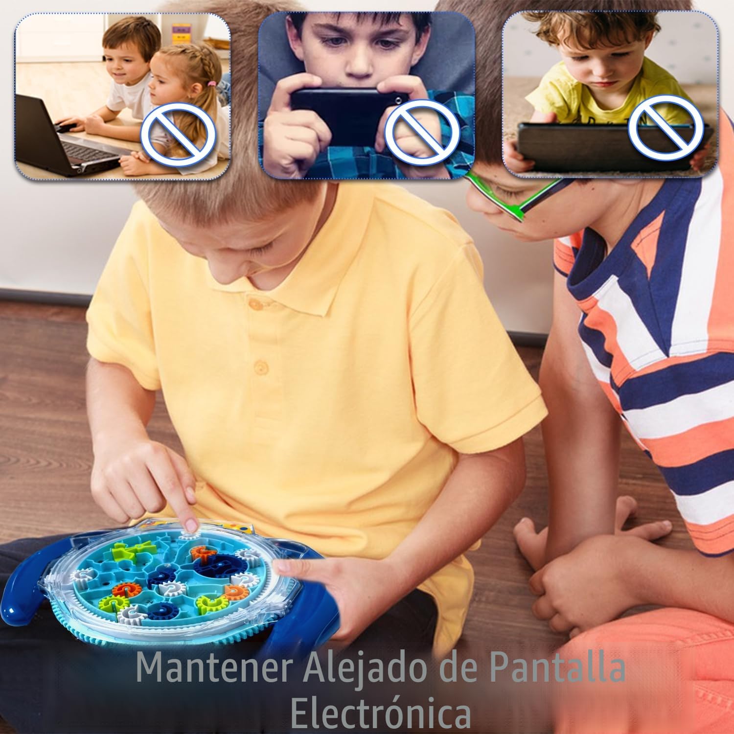 JRD&BS WINL Juego de rompecabezas laberinto 3D para niños y adultos, juguetes educativos para niños y niñas, regalo para niños, tablero de laberinto de gravedad, juguete IQ (azul)
