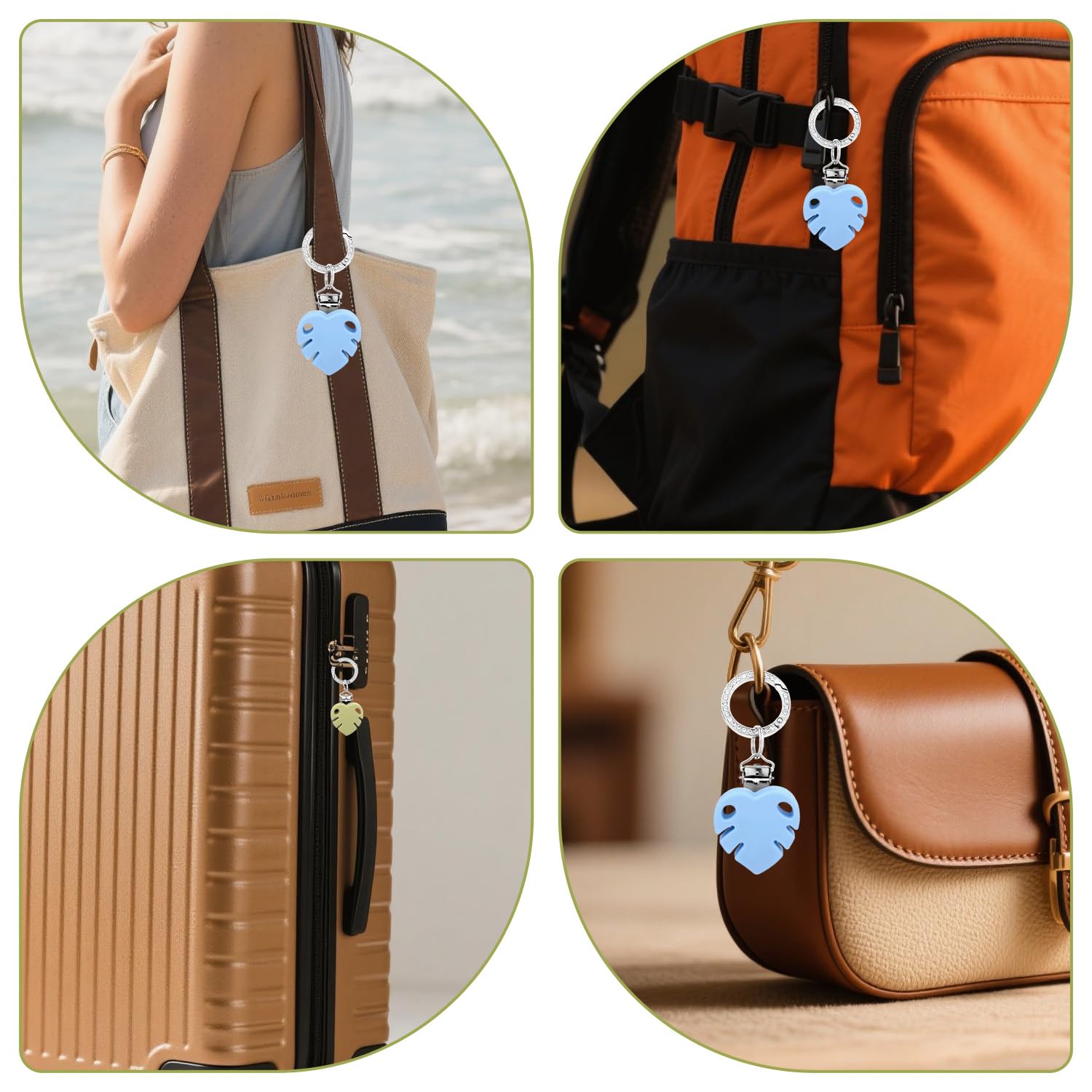 2549 2pcs Silicone Hat Clips For Travel Bags, Anti-lost Secure Sunhat Hat Clip for Travel on Bag Backpack Luggage Fashion PU  main image 4
