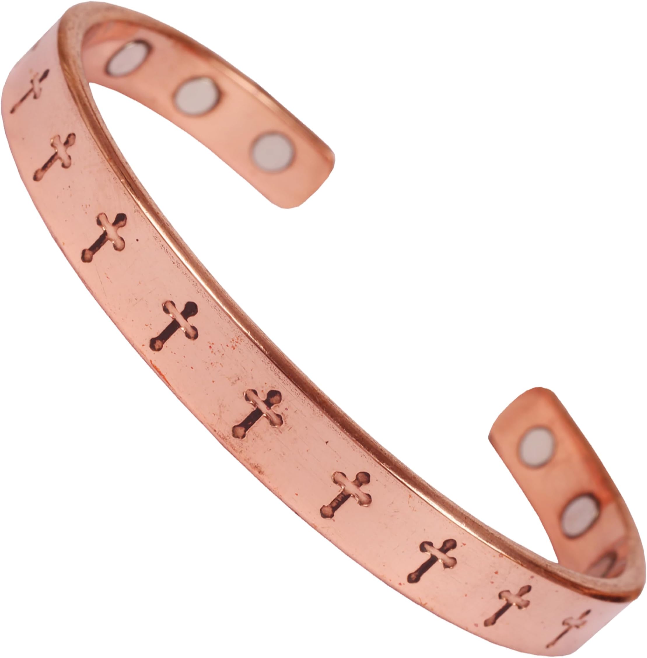 Copper Bracelet Tibetan Style. Hand Forged with Solid and High Gauge Copper for Women Men. Christian Spiritual Message