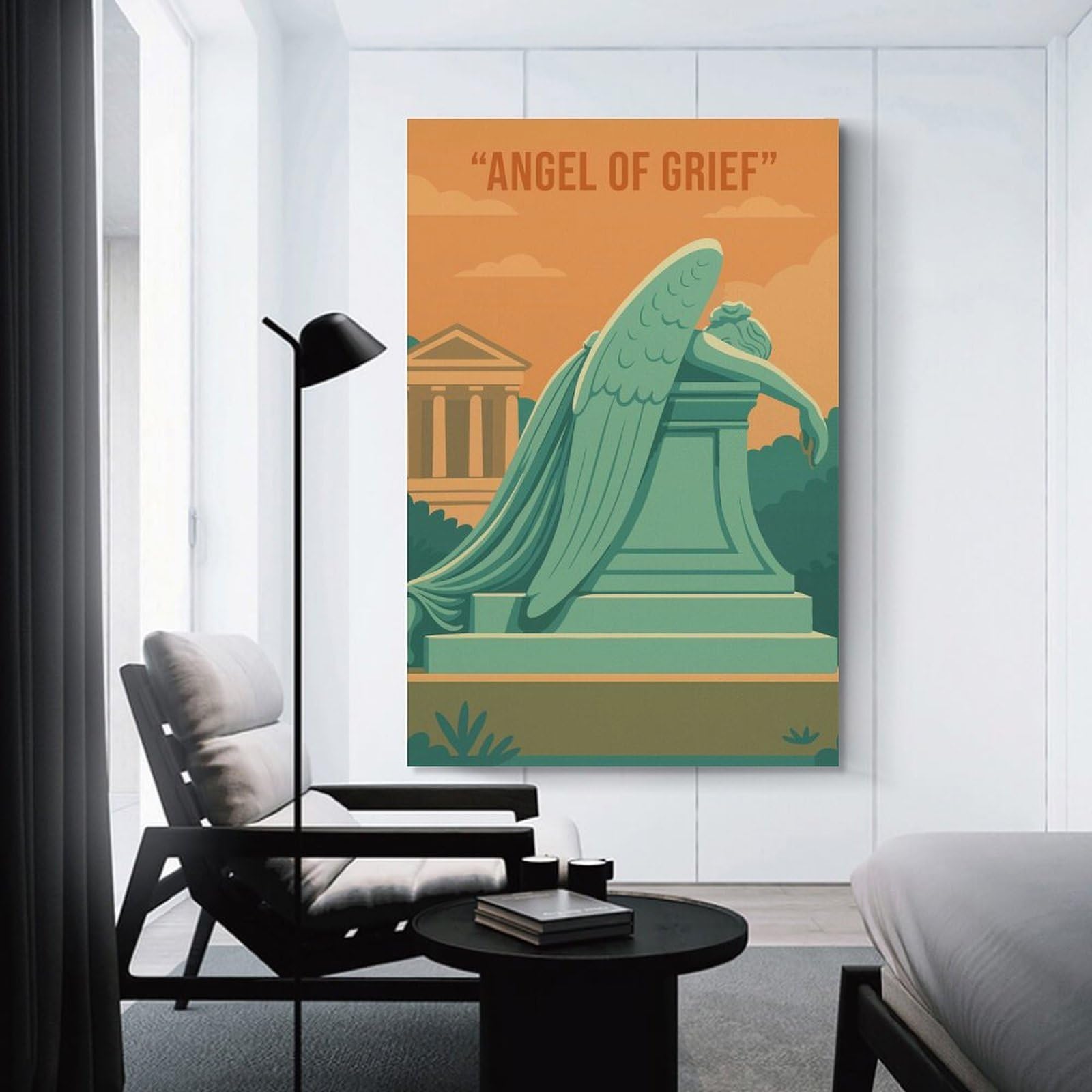 Junmoney The Angel of Grief Room Decor Wall Art 16x24inch(40x60cm), for Wall Displays, Bedrooms Or Room Updates, Ideal for Building A Coordinated Art Wall