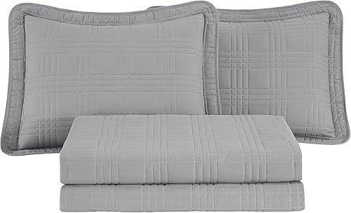 Miniatura 9 de Chezmoi Collection - Juego de colcha de 3 piezas de gran tamaño Kingston