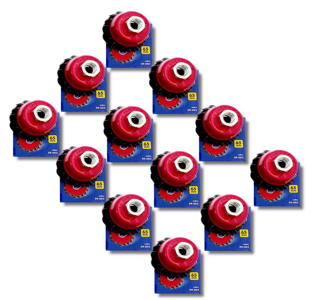 Spazzole a testa piatta, 65 mm, spazzola conica, spazzola rotonda per Flex 24 x