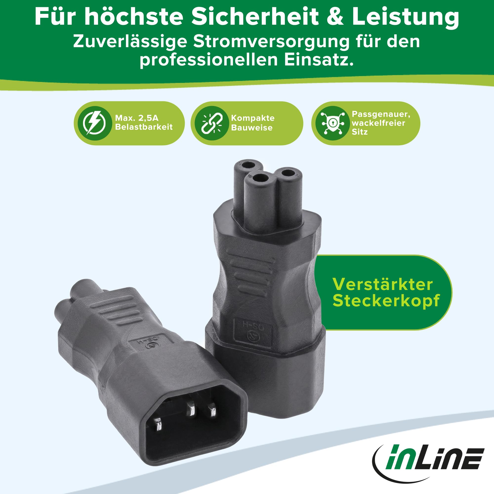 Inline 16723B Adapter Sieciowy, Czarny