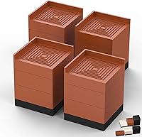 Vista 16 de Elevadores de muebles, Tclouda Soportes ajustables rectangulares para cama/sofá/escritorio/mesa/patas de silla/refrigerador de hasta 1.5, 3 y 4