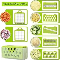 Vista 5 de Cortador de mandolina, picador de verduras, picador profesional de alimentos, cortador de verduras y cortadores de verduras, picadora de cebolla