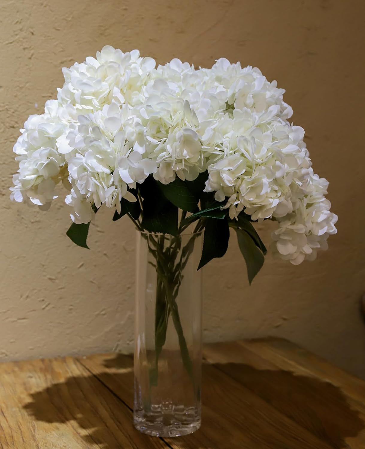 15 Heads Hydrangea Artificial Flowers Realistic Faux Hydrangea Stems for Home Decor, Wedding Bouquets, and Floral Arrangements Real Touch Fake Hydrangea Flowers White Hydrangea Flowers Silk Flowers