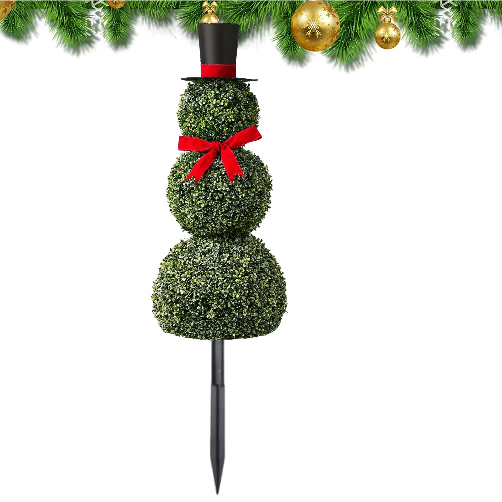 Árbol de Navidad artificial de muñeco de nieve para dar vida al porche, jardín o apartamento