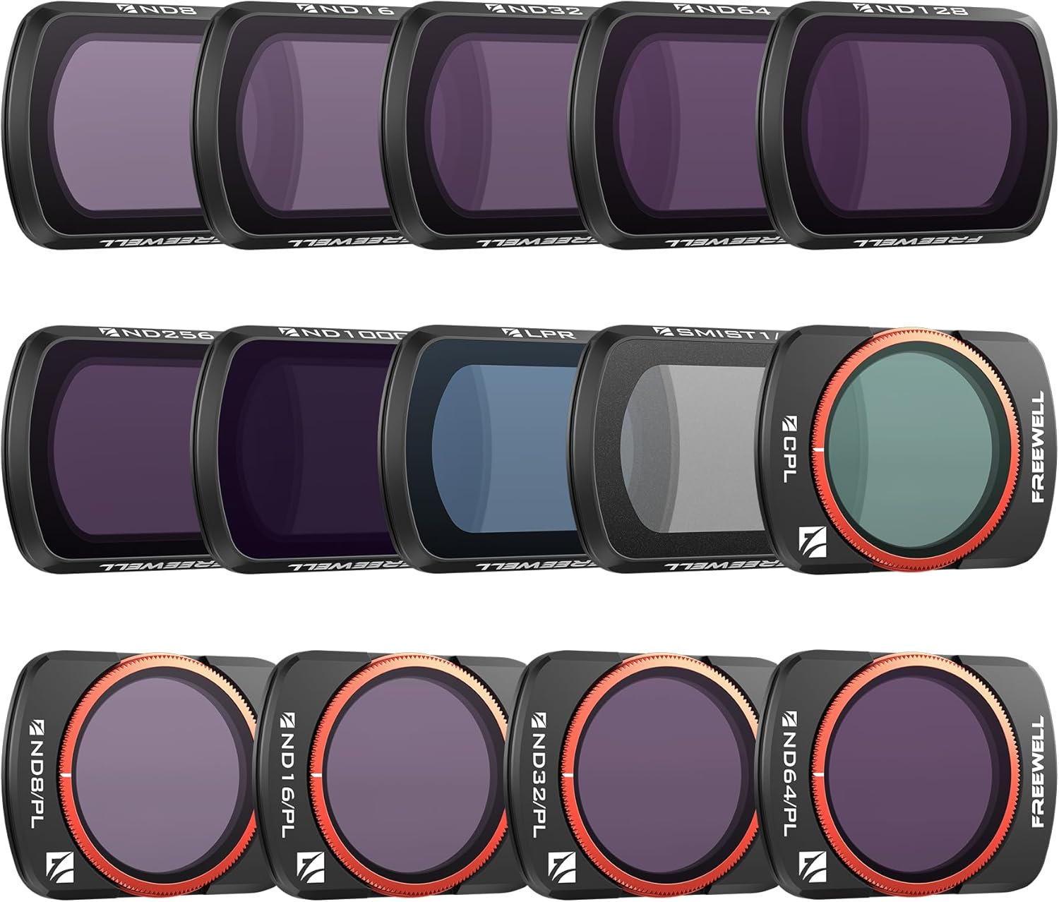 Freewell QuickSwap ND, ND/PL, CPL, Snow Mist 1/4, Light Pollution Filters 14Pack Mega Kit Compatible with Osmo Pocket 4/3/Xtra Muse