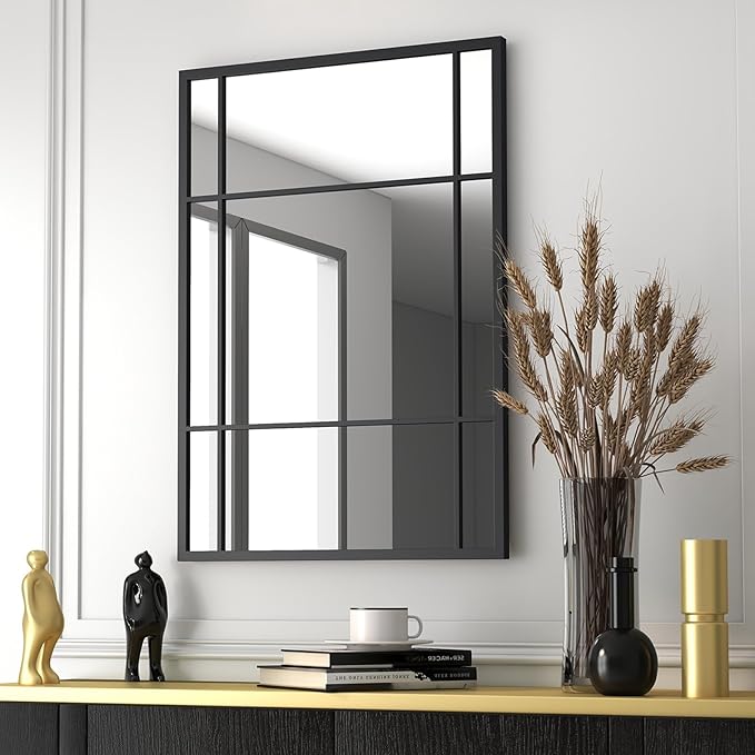 CHARMAID Window Wall Mirror 40" x 28" Decorative Wall