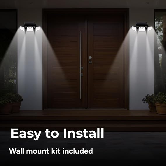 TECHKO Solar Flood Light with Motion Sensor