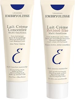 Lait-Crème Concentré & Lait-Crème Retinol-Like Bundle, Multifunction Moisturizer & Anti-Aging Face Cream Duo, 2.54 Fl Oz Ea