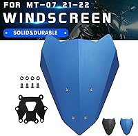 Vista 2 de Worldmotop - Parabrisas de motocicleta compatible con Yamaha MT07 MT 07 MT-07 2021 2022 PC parabrisas (B)